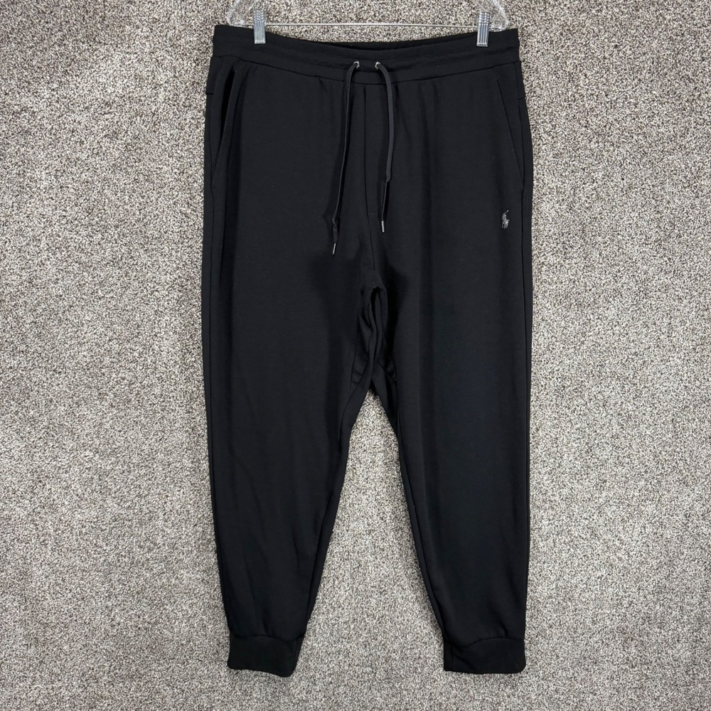 Polo Ralph Lauren Performance Joggers Mens 2XL x 30" Black Sweatpants Pony READ